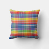 格子模様カラフル装飾用クッション クッション (裏面)