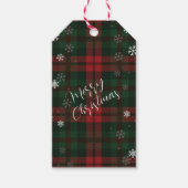 格子模様クリスマスホリデー ギフトタグ (正面)