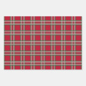 格子模様クリスマスラッピング紙品揃え ラッピングペーパーシート (正面)