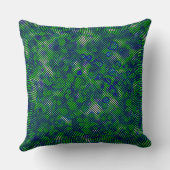 格子模様ストライプの緑の斜め屋根 クッション (裏面)