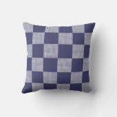 格子模様ネイビーブルー クッション (裏面)