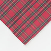 格子模様メリークリスマス フリースブランケット (角)