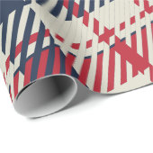 格子模様モダンクリスマスカスタム ラッピングペーパー (ロールコーナー)