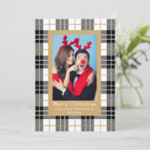 格子模様写真テンプレート パーソナライズされた 招待状 (スタンド正面)