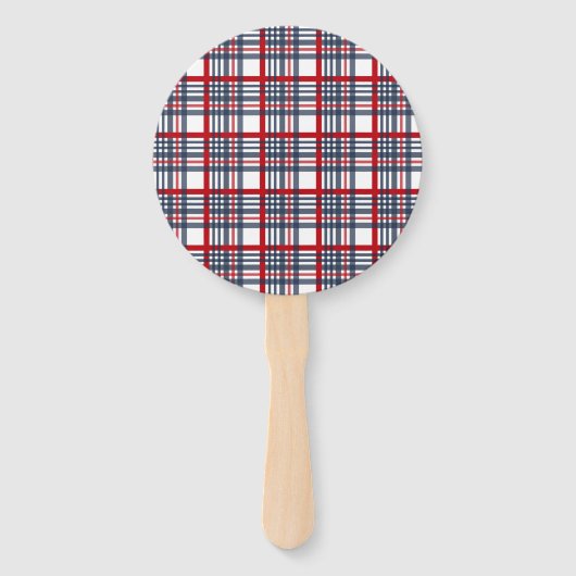 格子模様 ハンドファン (裏面)