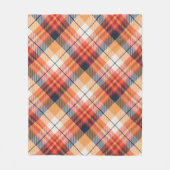 格子模様 フリースブランケット (正面)