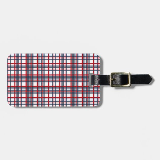 格子模様 ラゲッジタグ (正面横)