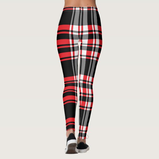 格子模様 レギンス (裏面)