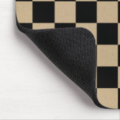 格子模様，格子模様，黒正方形 マウスパッド (コーナー)
