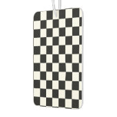 格子模様（白黒） カーエアーフレッシュナー (左)