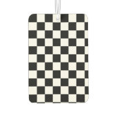 格子模様（白黒） カーエアーフレッシュナー (裏面)