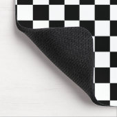 格子模様(白黒) マウスパッド (コーナー)