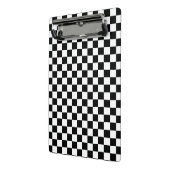 格子模様（白黒） ミニクリップボード (アングル2)