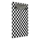 格子模様（白黒） ミニクリップボード (アングル)