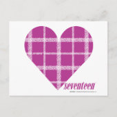 格子模様（紫） 2 ポストカード (正面)