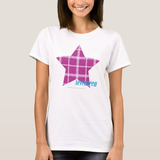 格子模様(紫) 3 Tシャツ (正面)