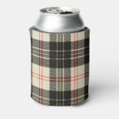 格子模様：赤 缶クーラー (缶裏面)