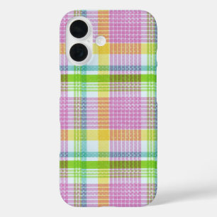格子状かわいらし模様 iPhone 16ケース
