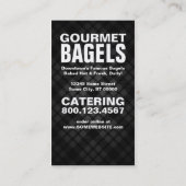 格子状のベーグルのパンチカード ロイヤリティカード (裏面)