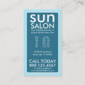 格子状の太陽サロン 名刺 (裏面)