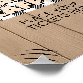 格子状の素朴ランバージャックベビーシャワーおむつラッフル ポスター (角)