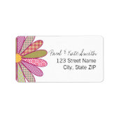 格子状の花 ラベル (正面)