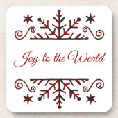 格子状の雪片 コースター (正面)