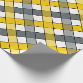 格子状の ラッピングペーパー (角)