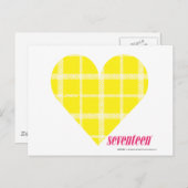 格子状イエロー2 ポストカード (正面/裏面)