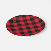 格子状エレガントの |休日 ペーパープレート (アングル)