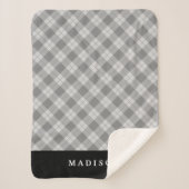 格子状エレガントの | Sherpaブランケパーソナライズされたット シェルパブランケット (正面)