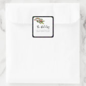 格子状エレガント素朴クラシックタータンチェック差出人住所 スクエアシール (バッグ)