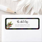 格子状エレガント素朴クラシックタータンチェック差出人住所 ラベル (インサイチュ)