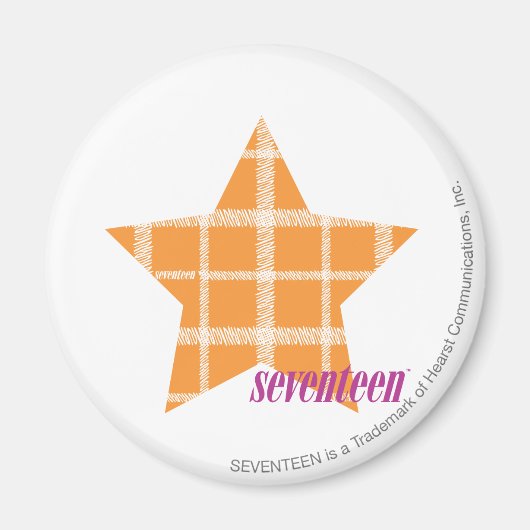 格子状オレンジ2 マグネット (正面)