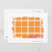 格子状オレンジ3 ポストカード (正面/裏面)
