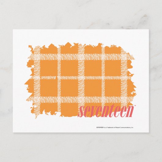 格子状オレンジ3 ポストカード (正面)