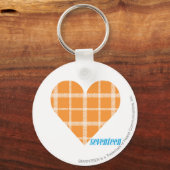 格子状オレンジ4 キーホルダー (正面)