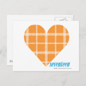格子状オレンジ4 ポストカード (正面/裏面)
