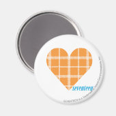 格子状オレンジ4 マグネット (正面/裏面)