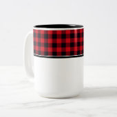 格子状コーヒーマグ ツートーンマグカップ (正面左)