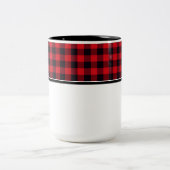 格子状コーヒーマグ ツートーンマグカップ (中央)