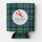 格子状タータンチェッククロフィッシュボイル婚約パーティ 缶クーラー (正面)