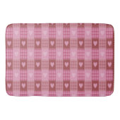 格子状ハート バスマット (正面)