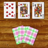 格子状パーソナライズされた トランプ