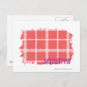 格子状ピンク2 ポストカード (正面/裏面)