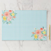 格子状フローラレトロ水彩紙配置 ペーパーパッド (インサイチュ)