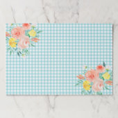 格子状フローラレトロ水彩紙配置 ペーパーパッド (正面)