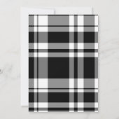 格子状プリント卒業招待状 招待状 (裏面)