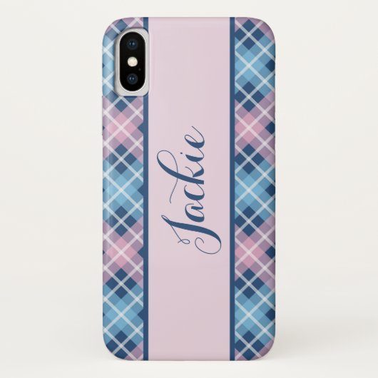 格子状プリント Case-Mate iPhoneケース (裏面)
