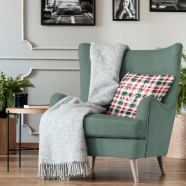 格子状モダンのクリスマス | Happy メリー Joyful クッション